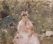 The biddy holding the infant, Berthe Morisot